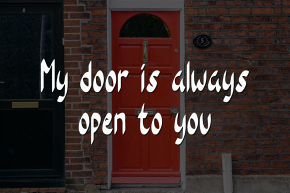 Red Door Font font preview - 3