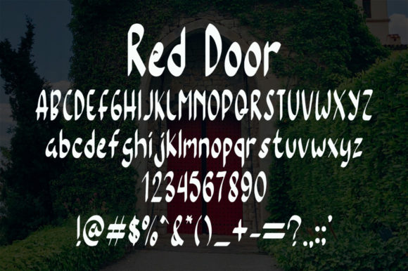 Red Door Font font preview - 4