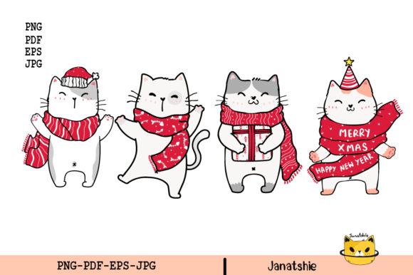 Kawaii Mermaid Cat Clipart, Meowmaid Png Graphic by Janatshie ...