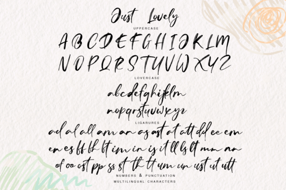 Just Lovely Font PNG with transparent background - Preview 5