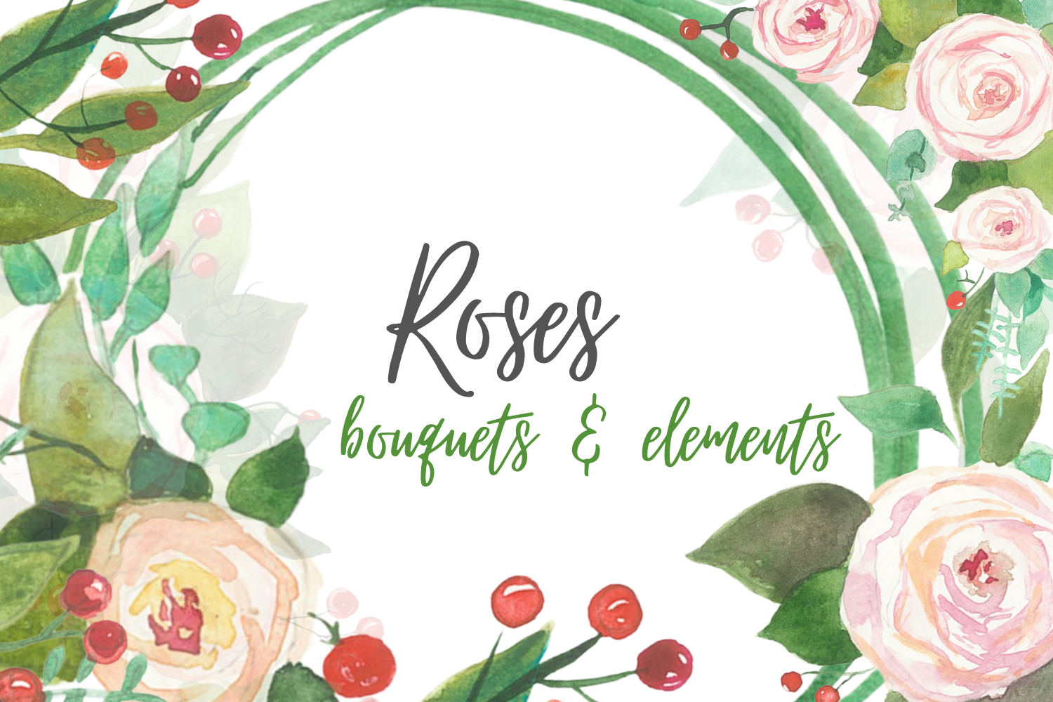 Roses Watercolor Clipart Bundle Graphic by SvgOcean · Creative Fabrica