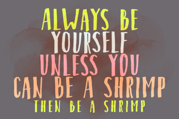 Shrimp Nuggets Font PNG with transparent background - Preview 4