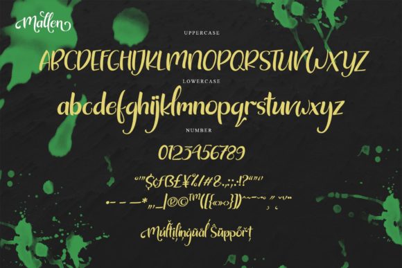Mallen Font PNG with transparent background - Preview 1