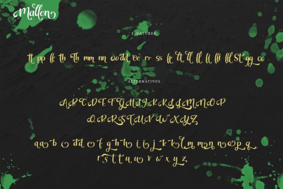Mallen Font PNG with transparent background - Preview 3