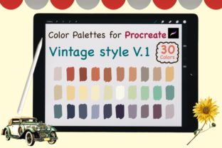 Procreate Color Palettes-Vintage V1 Graphic by jennythip · Creative Fabrica