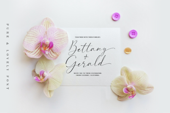 Pure & Lovely Font PNG with transparent background - Preview 6