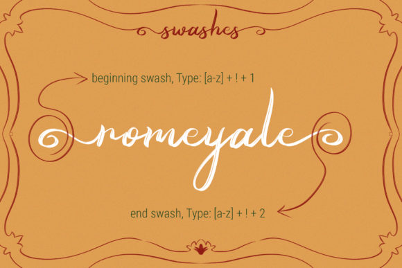 Romeyale Font PNG with transparent background - Preview 6