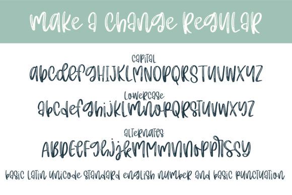 Make a Change Font PNG with transparent background - Preview 1