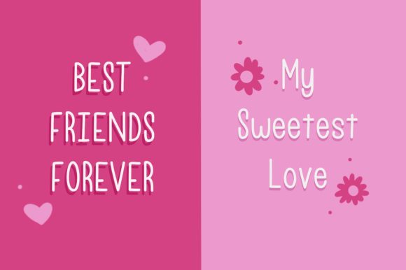 Pink Salad Font PNG with transparent background - Preview 2