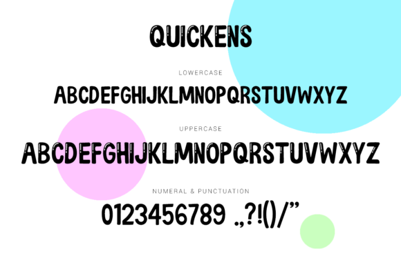 Quickens Font PNG with transparent background - Preview 4