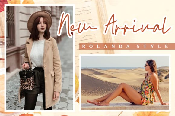 Rolanda Story Font PNG with transparent background - Preview 1