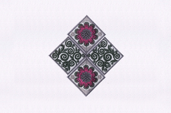 Floral Boxes Quilting Design