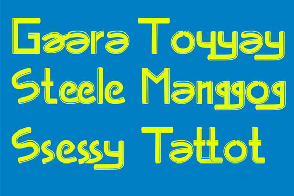 Gemok Font PNG with transparent background - Preview 3