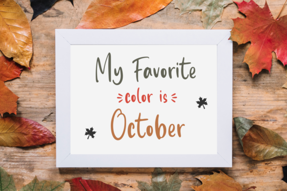 October Story Font PNG with transparent background - Preview 2