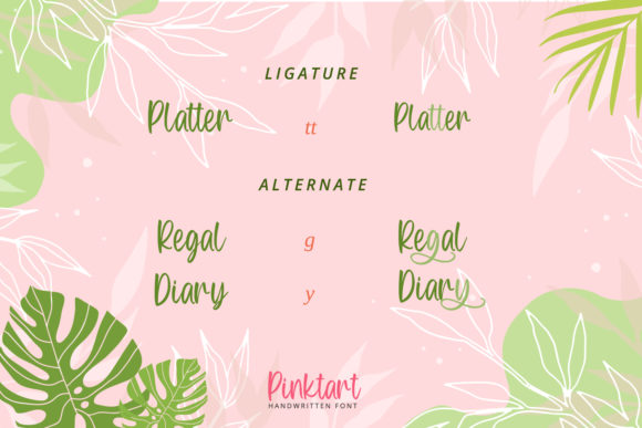 Pinktart Font PNG with transparent background - Preview 6