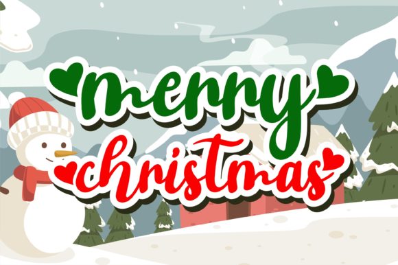 Shasha Christmas Font PNG with transparent background - Preview 3
