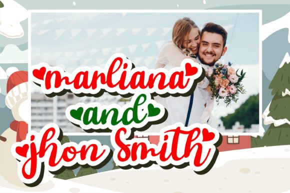 Shasha Christmas Font PNG with transparent background - Preview 5