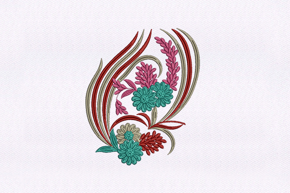 Swept Floral Quilting Design