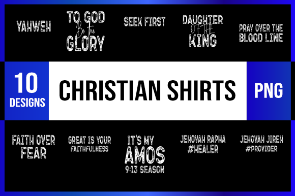 10 Christians Shirts Graphic Logos By AscendPrints