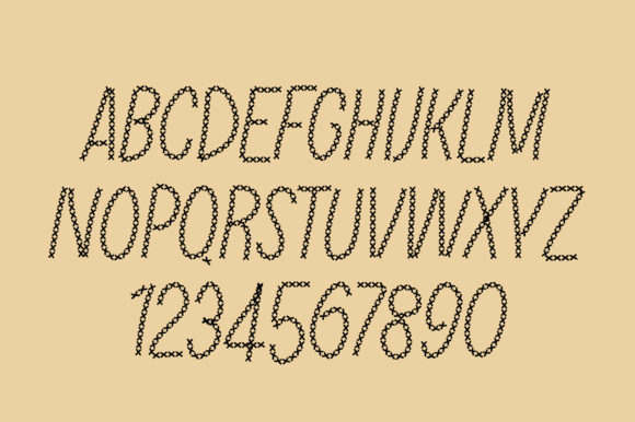 Cross Stitch Font - Preview 5