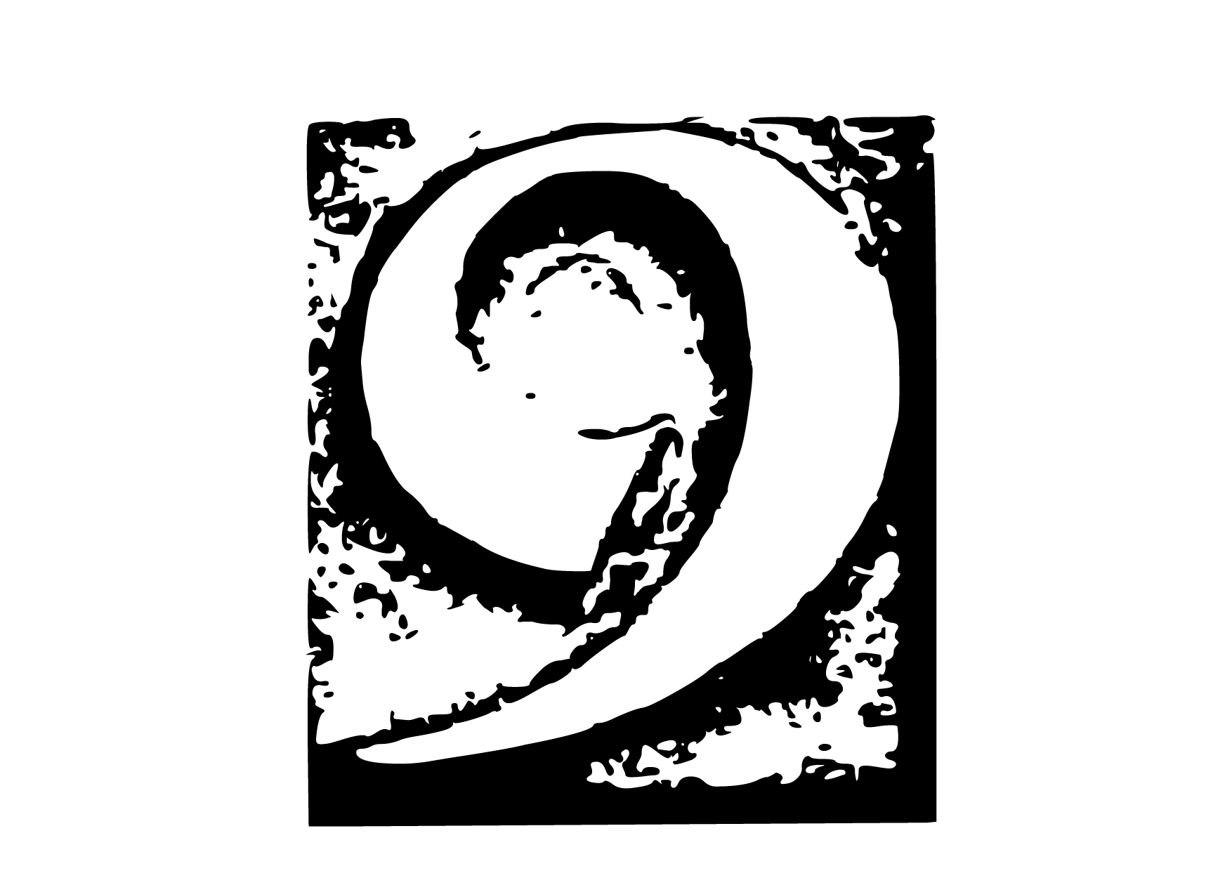 Mono Letter '9' Vintage Retro Number Graphic by GraphicsBam Fonts