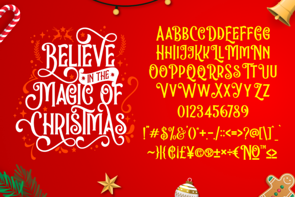 Holidays Christmas Font PNG with transparent background - Preview 2