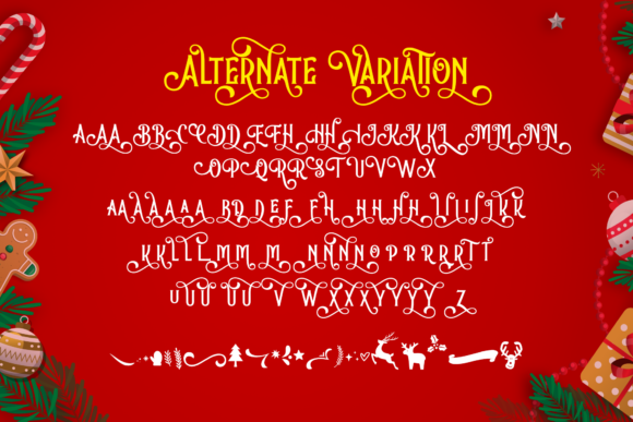 Holidays Christmas Font PNG with transparent background - Preview 3