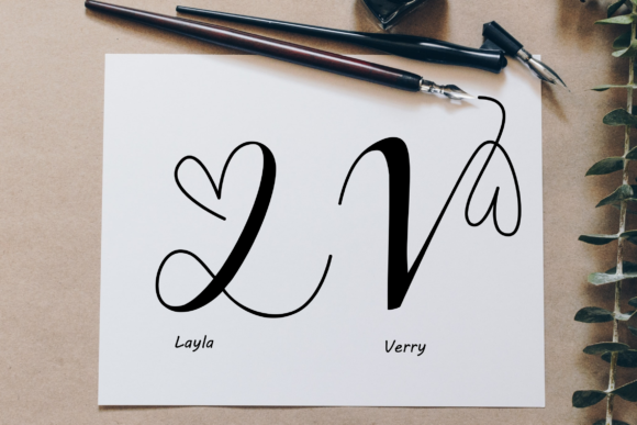 Love Baby Monogram Font PNG with transparent background - Preview 4