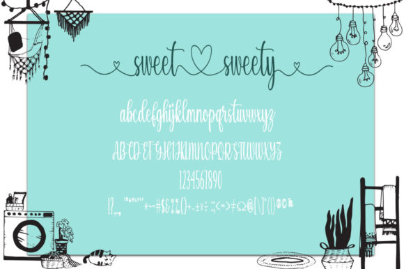 Lovely Sweet Sweety Font PNG with transparent background - Preview 5