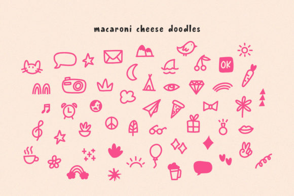 Macaroni Cheese Font PNG with transparent background - Preview 5