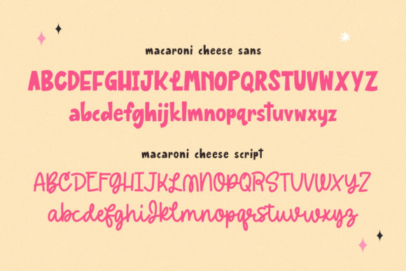 Macaroni Cheese Font PNG with transparent background - Preview 6