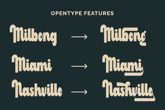 Milbong Font font preview - 1