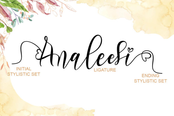 Roshalia Font PNG with transparent background - Preview 4
