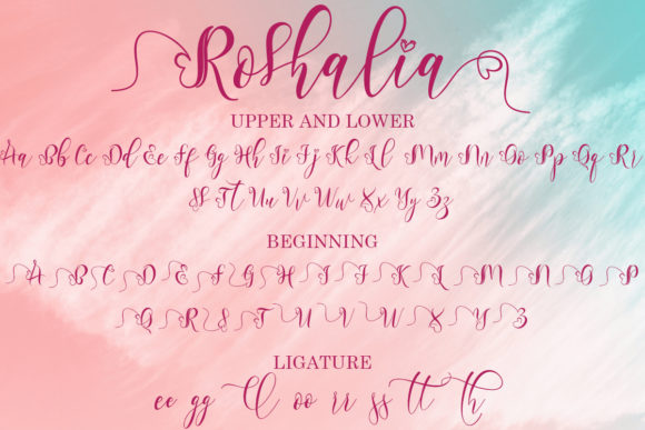 Roshalia Font PNG with transparent background - Preview 6
