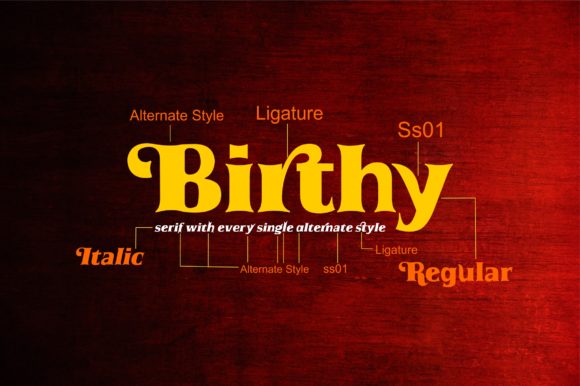 Birthy Font - Preview 1