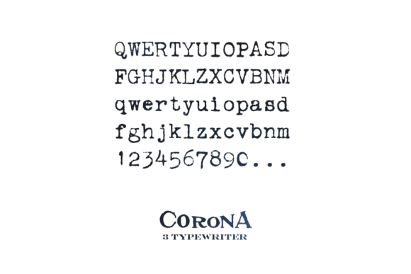 Corona 3 Typewriter Font - Preview 2
