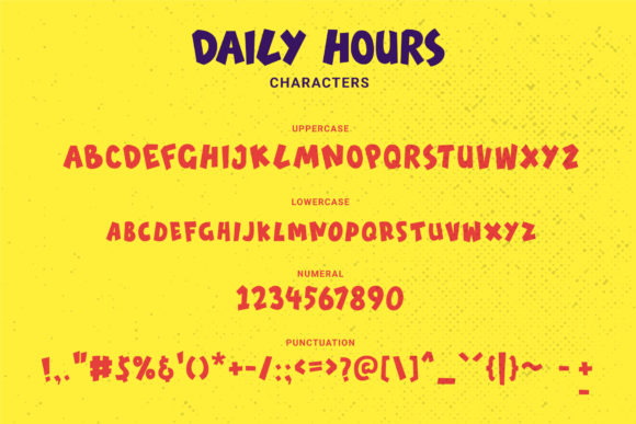 Daily Hours Font - Preview 6