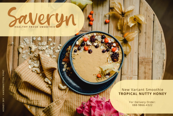 Honey Sky Font PNG with transparent background - Preview 2