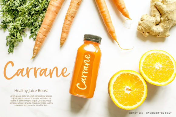 Honey Sky Font PNG with transparent background - Preview 4