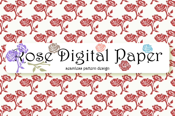 Rose Digital Paper Graphic by Finart · Creative Fabrica