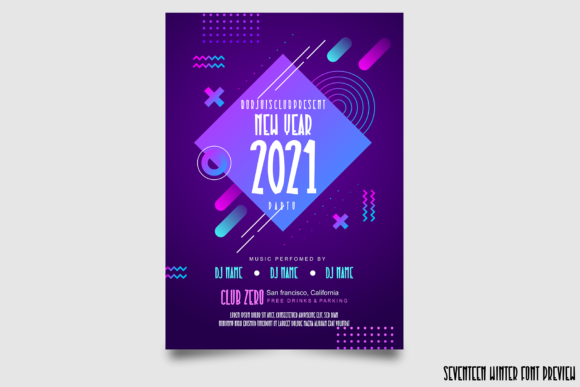 Seventeen Winter Font PNG with transparent background - Preview 5