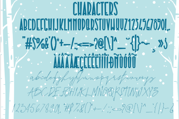 Seventeen Winter Font PNG with transparent background - Preview 6