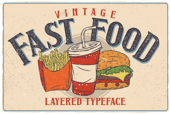 Fast Food Font PNG with transparent background - Preview 2