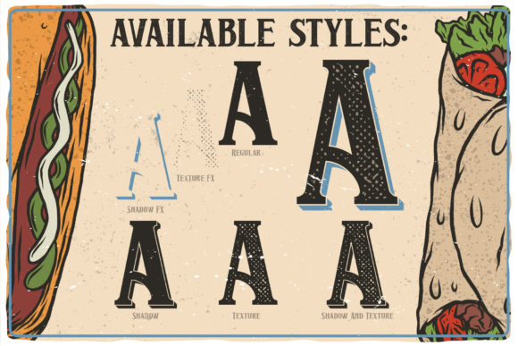Fast Food Font PNG with transparent background - Preview 3