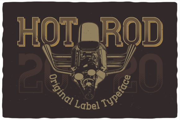 Hot Rod Font PNG with transparent background - Preview 2