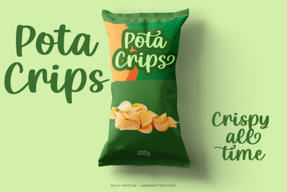 Milky Matcha Font PNG with transparent background - Preview 4