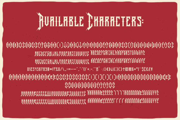 Old Biker Font PNG with transparent background - Preview 1