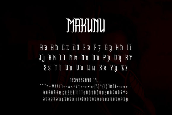 Makunu Font PNG with transparent background - Preview 4