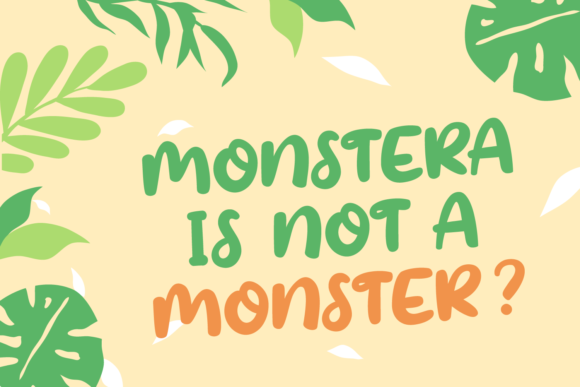 Monster Garden Font PNG with transparent background - Preview 1