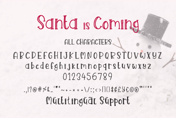 Santa is Coming Font PNG with transparent background - Preview 2